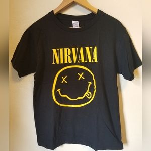 Nirvana |T Shirt Smiley |Kurt Cobain |Size Medium